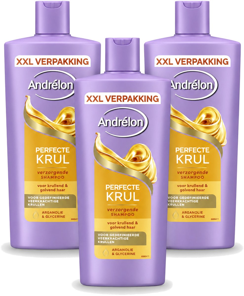3 x Andrélon – Shampoo – Perfecte Krul – 685 ml - Voordeelverpakking - 3 stuks
