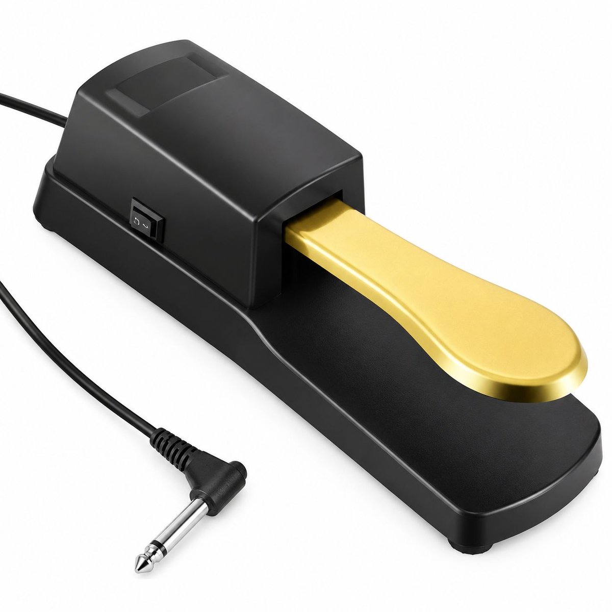 VHV - Universeel sustainpedaal - Goud - Universeel pianovoetpedaal - 1/4'' (6,35 mm) ingangsstekker - voor keyboard