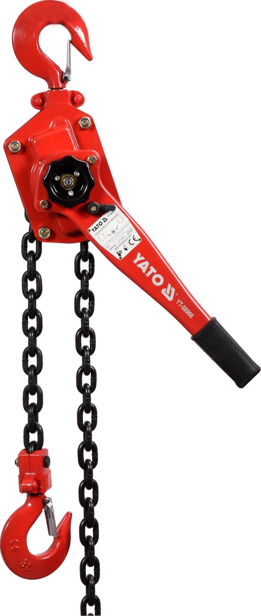 YATO YT-58966 Rateltakel / Kettingtakel - 3000 kg (3 Ton) - Hijshoogte 1.5 Meter - Industriële Kwaliteit - Staal