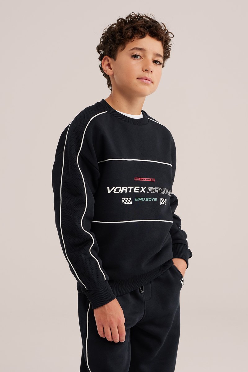 WE Fashion Jongens relaxed fit sweater met print