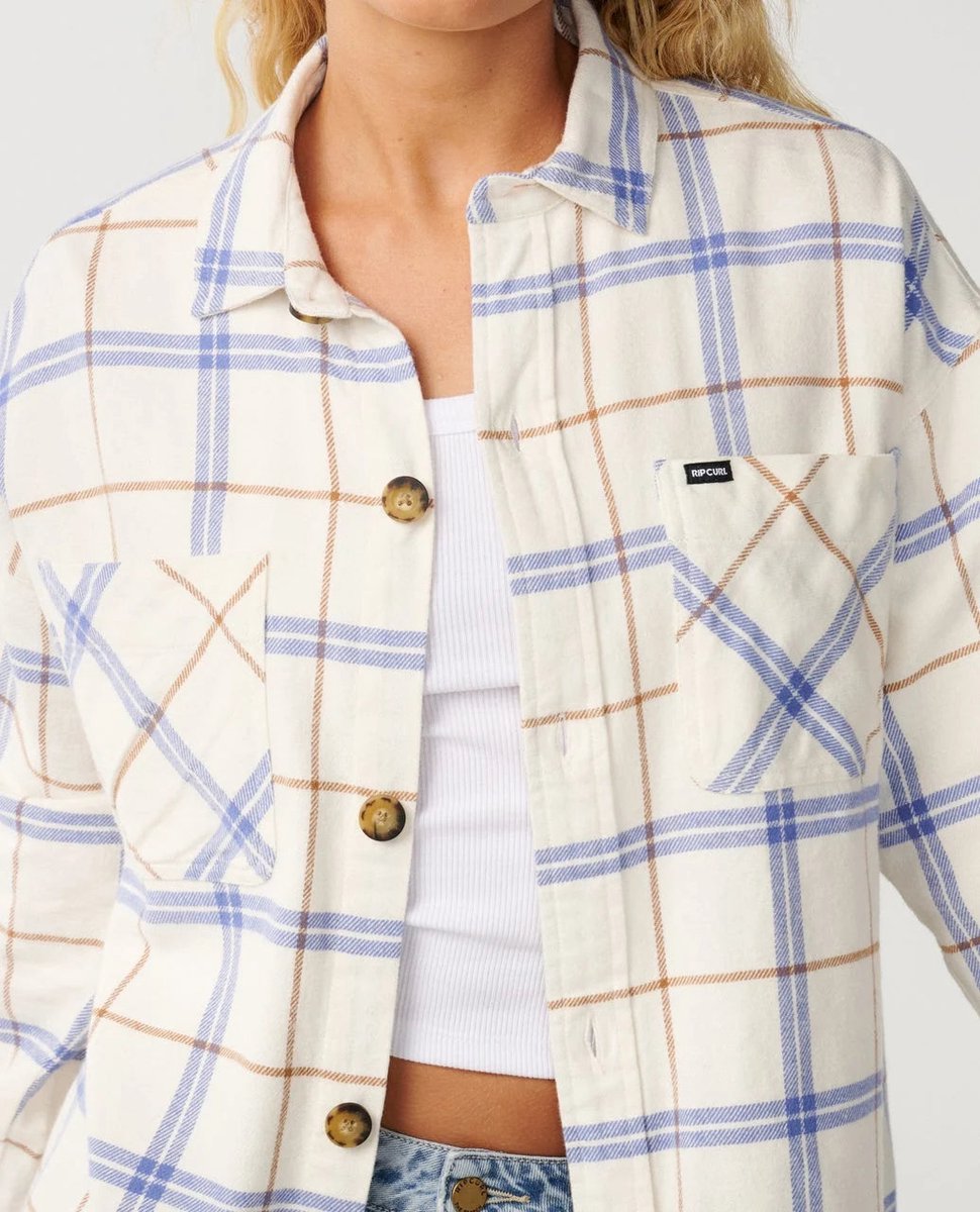 Rip Curl Venture Flannel Shirt Bone Wit