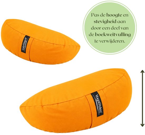 YogaStyles Meditatiekussen Organic Moon Okergeel van YogaStyles — afbeelding 5