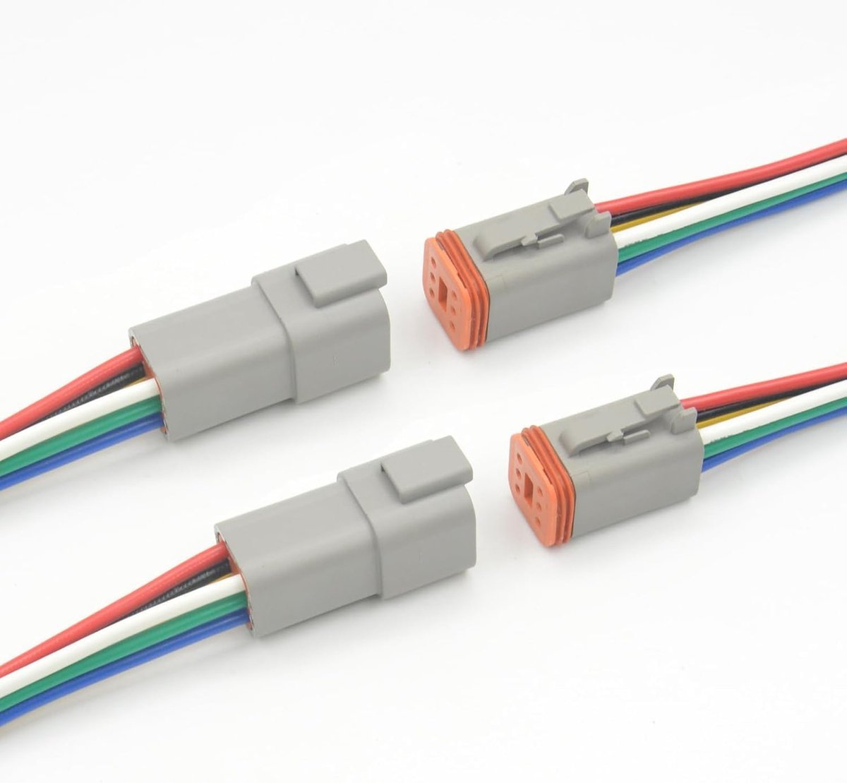 DT Plug Connectors, German Plug, 6 Pin, Waterproof, DT Series Cable Plug with 20 cm, 16 AWG Cable for Car, Motorcycle - ShopVlot