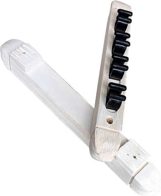 Biljartk rek - Keuhouder voor poolkeu - Organisatie van de biljartkamer - Massief hout - 28 cm - Wit — afbeelding 2