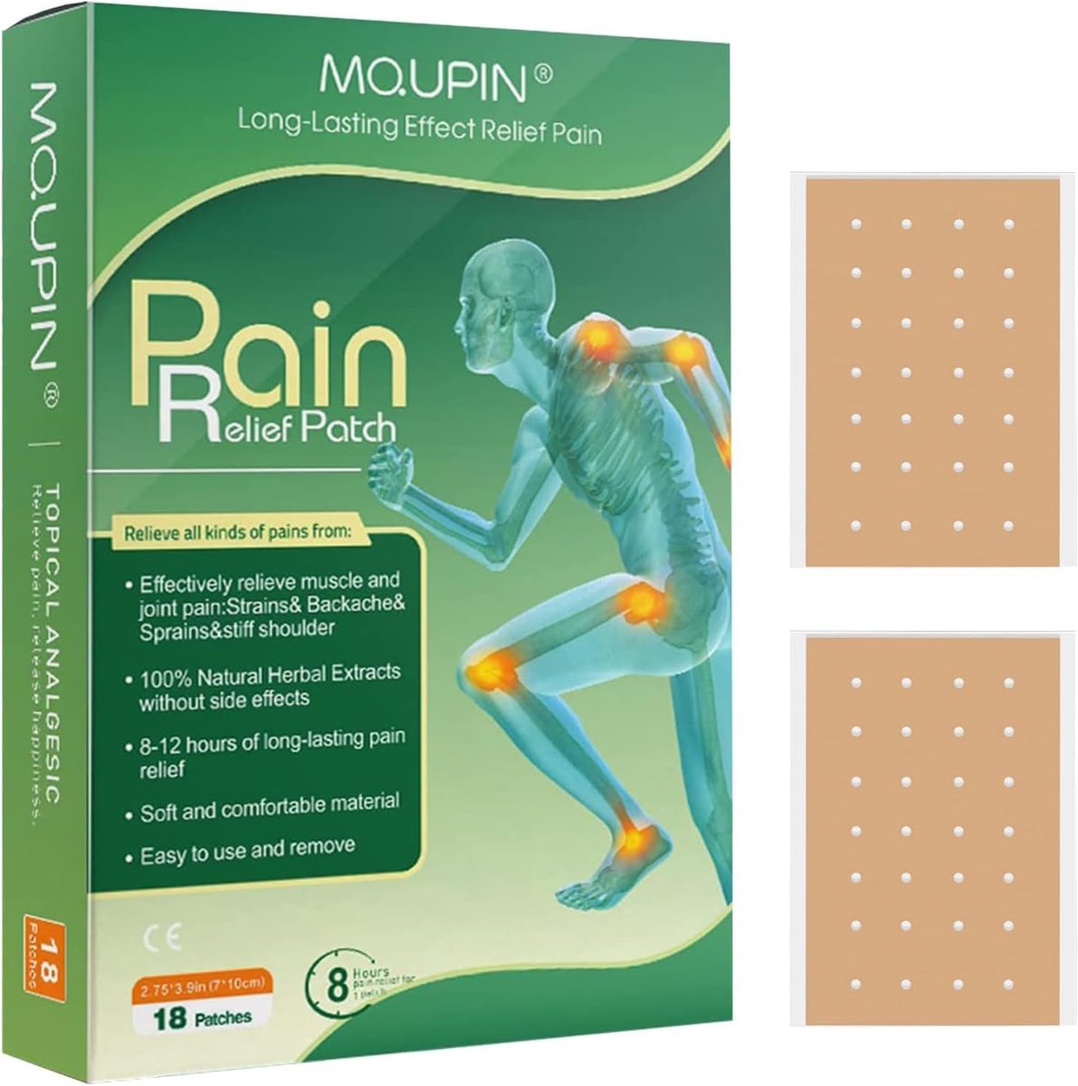 MQUPIN Chinese Medical Patch for Pain Relief, Relieve Joint, Back, Knee and Arthritis Pain, Rheumatism, Pack of 18 - ShopVlot