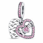 You Bedel van 925 Sterling Zilver met Roze Zirkonia - RomyStones