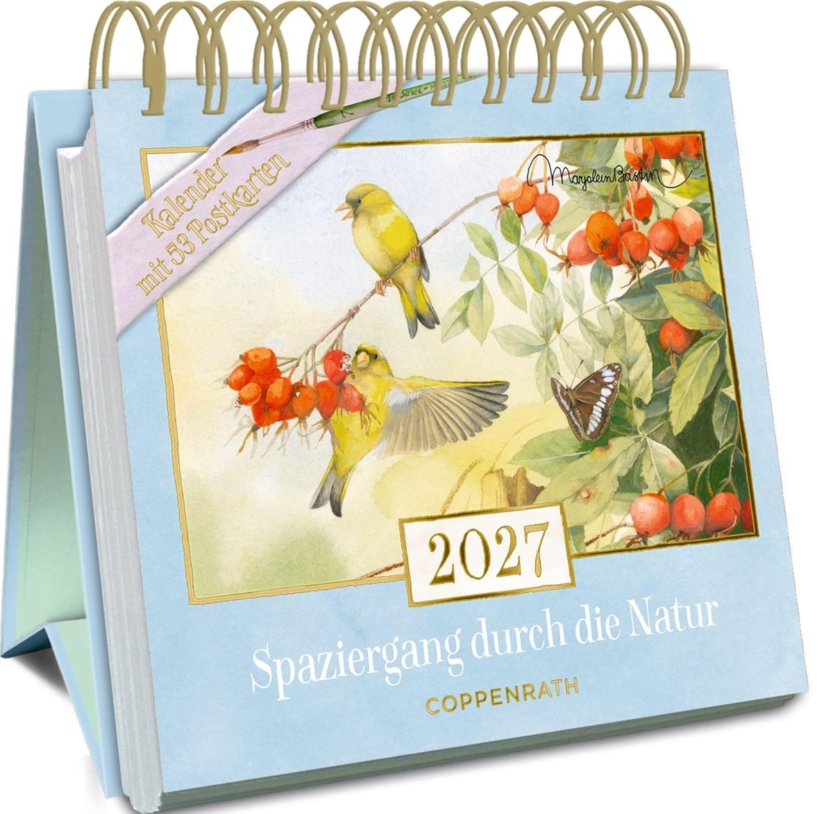 SnelShoppen - Kalender 2027 met 53 Postkaarten - Natuur Wandelen, Inspirerende Afbeeldingen, 12 Maanden, Perfect voor Thuis en Kantoor
