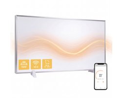 Silvergear Infrarood Verwarmingspaneel 720W - Elektrische Kachel met Thermostaat - WiFi & App - Vrijstaand & Wandmontage - Tot 20 m² - Wit