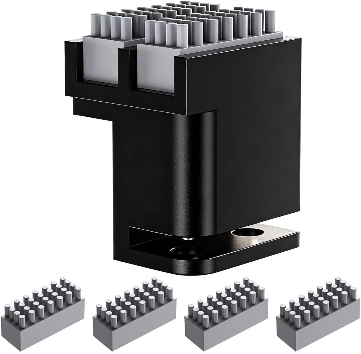 Reinigingsset voor Nozzles met 4 Siliconen Borstels en Vervangbare Dubbele Borstels voor 3D Printers, Geschikt voor Bambu Lab P1P/P1S/X1/X1E, Effectieve Nozzle Onderhoudstools