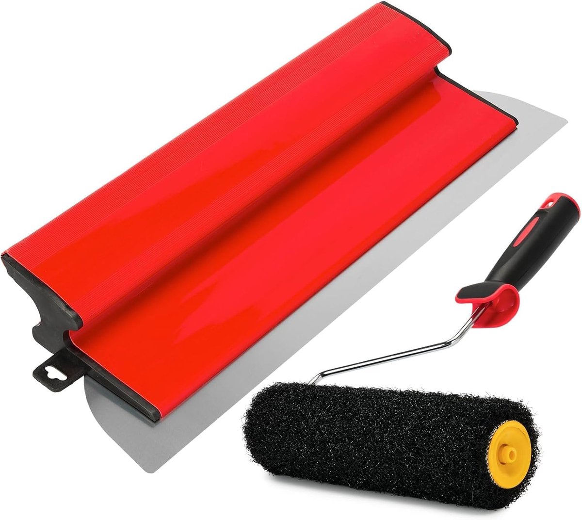 40 cm (16 inch) oppervlaktespatel met 23 cm (16 inch) plamuurroller, rol voor vulstoffen, roestvrijstalen lemmet - ShopVlot