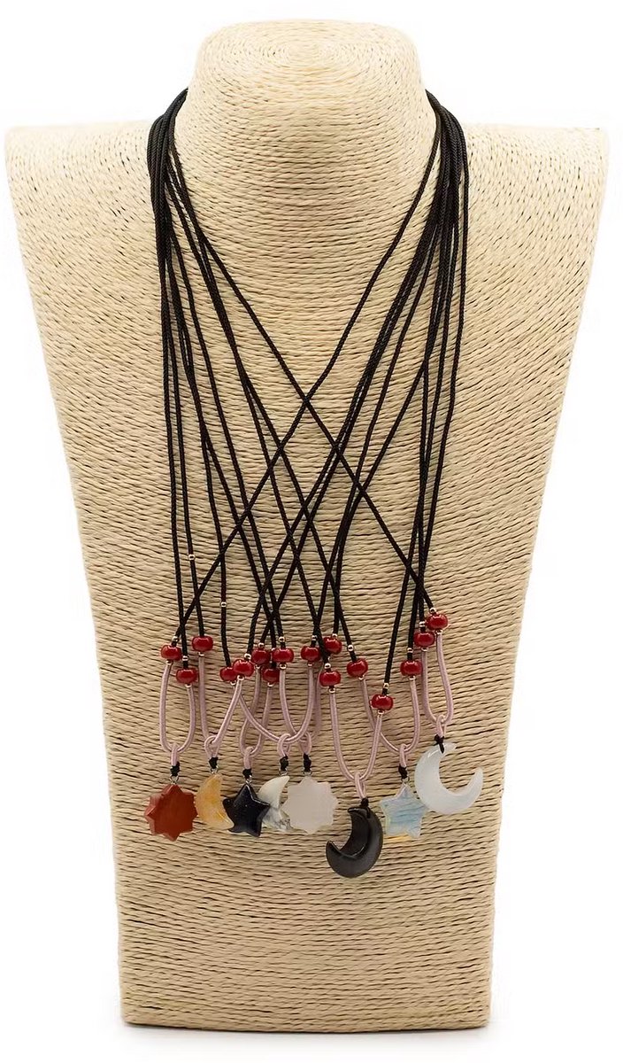 8x Coole Edelsteen Hangers - Hemelse Collectie