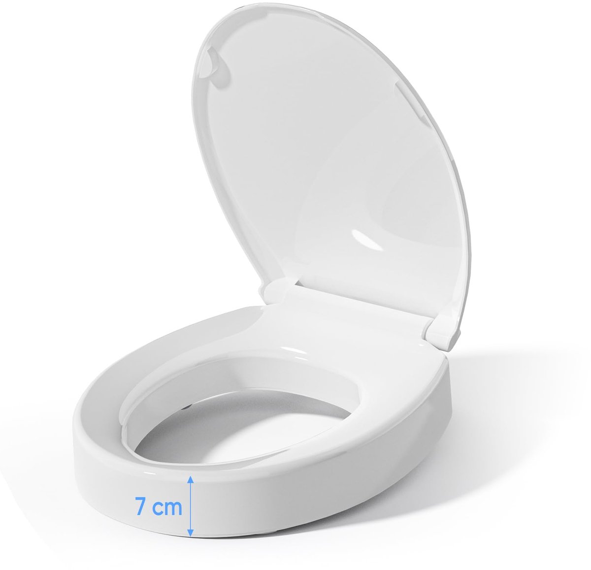 SAMODRA Softclose toiletverhoger 7 cm, ovaal - Quick Release voor Easy Insatall en Clean - ShopVlot