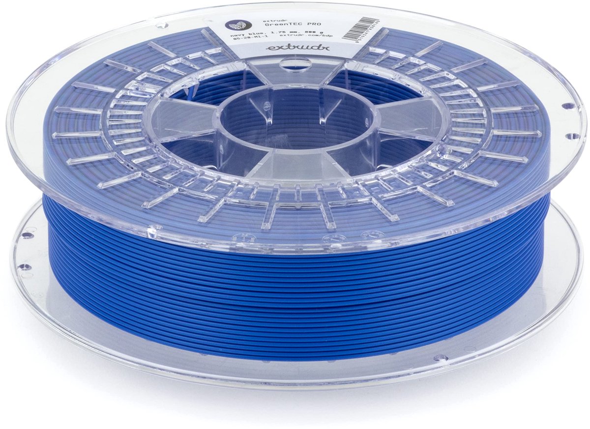 extrudr® BDP ø1,75 mm (0,8 kg) Greentec PRO 'NAVY BLAU' - aardolievrij BIO-filament! Biologisch volledig afbreekbaar! - ShopVlot