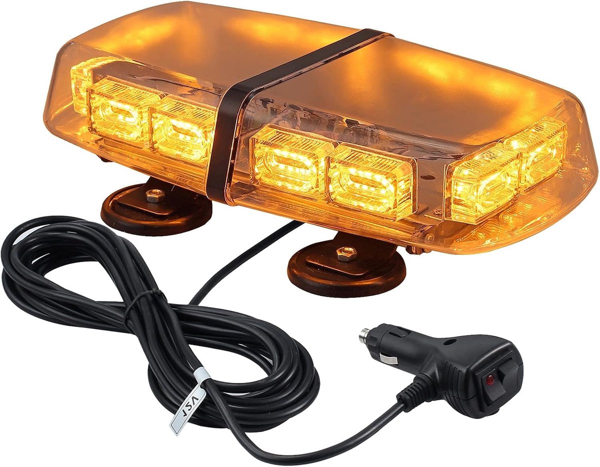 EYPINS Car Led Emergency Roof Light, 72 LEDs 36W,7 Flash Modes for Truck Car 12/24v Cigarette Plug - ShopVlot