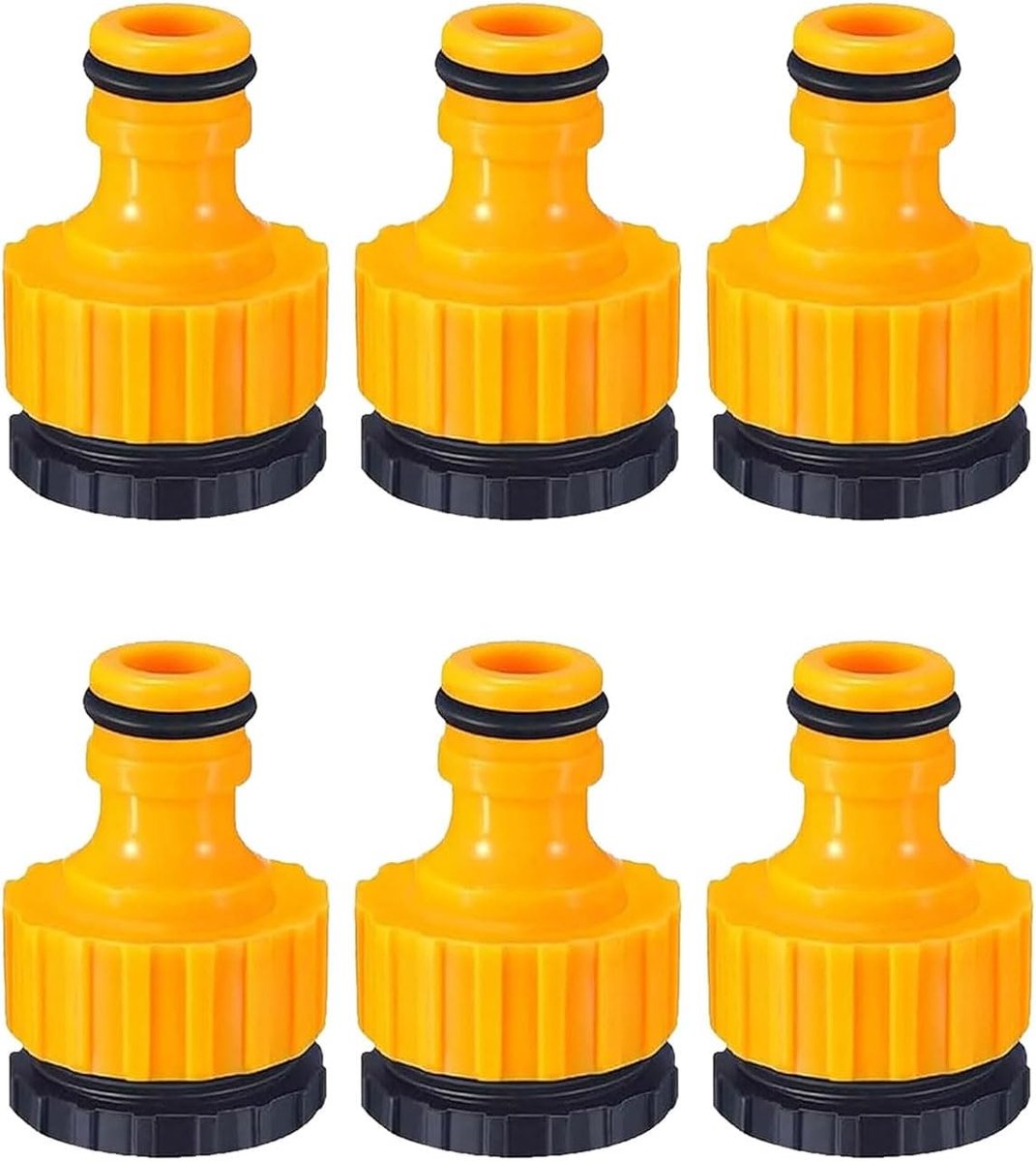 4 stuks kraanaansluitingen, 1/2 inch 3/4 inch 2-in-1 kraanaansluiting, kraanadapter, kunststof, tuinslang met - ShopVlot