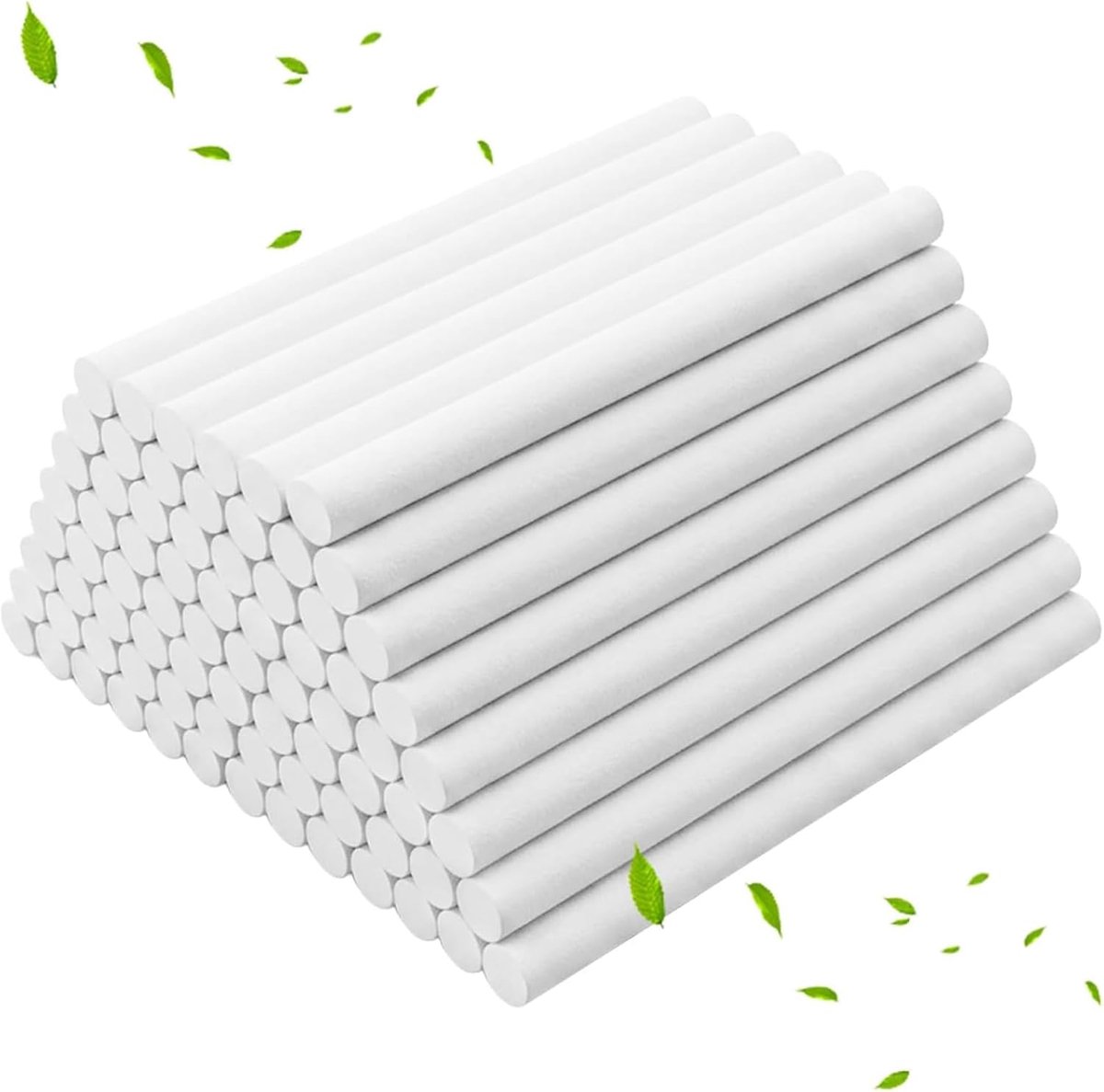 30 stuks staafjes voor diffuser en luchtbevochtiger, 8 x 100 mm reservefilter van katoen, absorberende staafjes voor aromadiffuser, accessoires voor luchtbevochtiger thuis en op kantoor