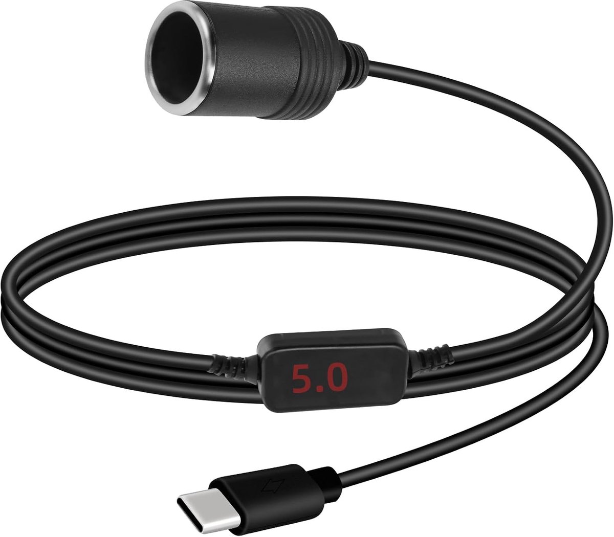 PD USB C Male to 12V 20V Cigarette Lighter Socket Converter Cable, Type C Cigarette Lighter Female Adapter with - ShopVlot