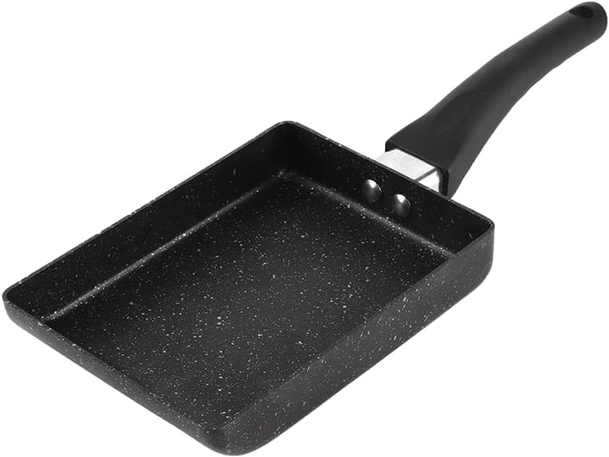 Square Japanese Omelet Pan, Egg Pan Frying Pan Nonstick Tamagoyaki Egg Roll Pan Rectangular Egg Skillet with Plastic - ShopVlot
