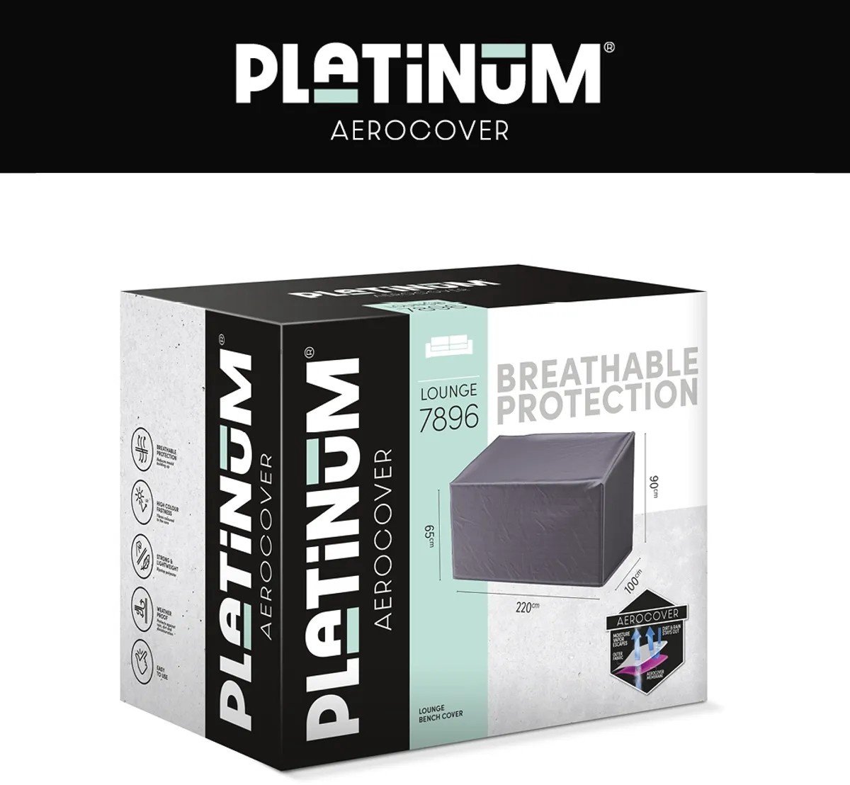 Platinum AeroCover Loungebankhoes HB 220x100xH65/90