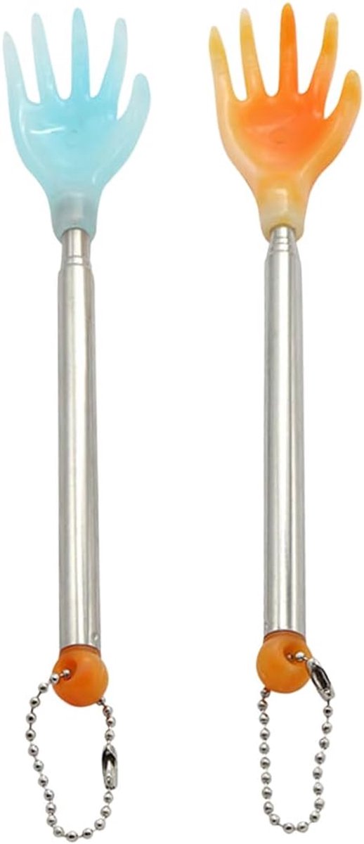 2 pcs Back Scratchers Stainless Steel Portable Telescopic Back Scratcher Stainless Steel Telescopic Back Scratcher - ShopVlot
