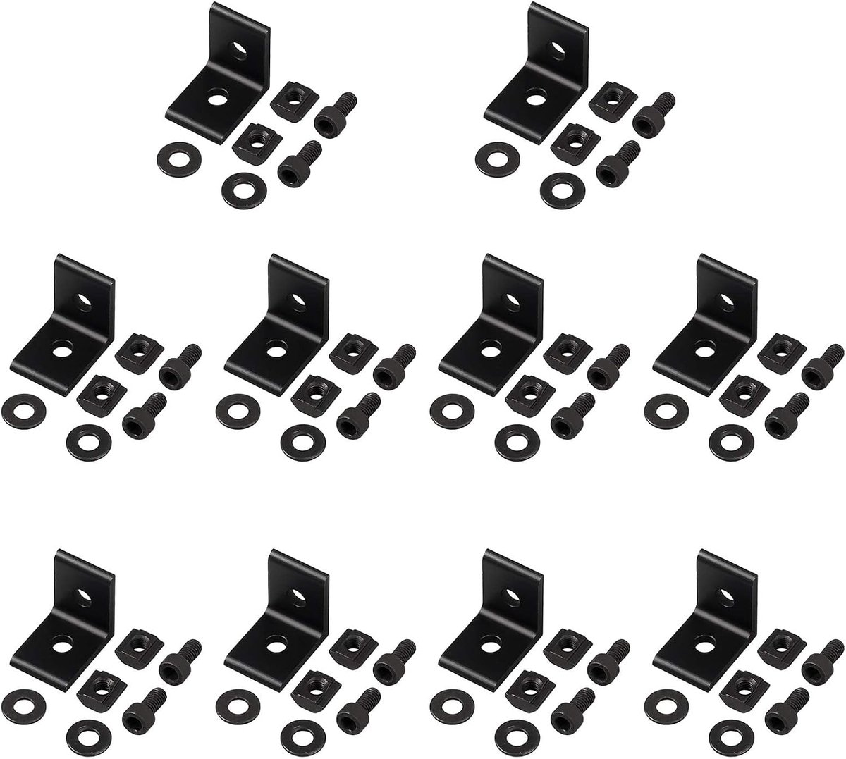 EYPINS 2020 Aluminum Corner Brackets Brackets Sheets, 10pcs 90 Degree Angle Brackets for DIY, Spring Profiles - ShopVlot