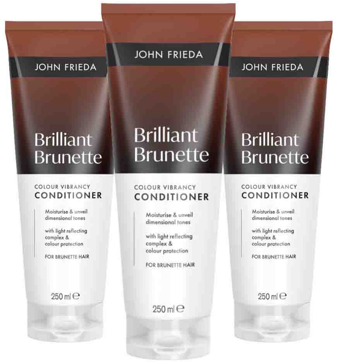 John Frieda Brilliant Brunette Conditioner - 4x250 ml