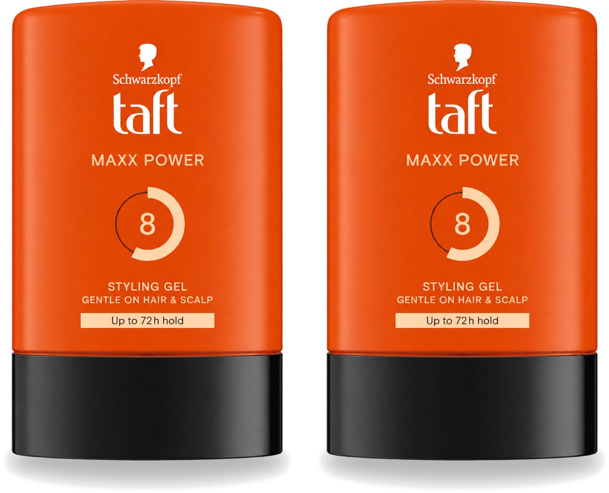 2 x Taft - Maxx Power 8 - Styling Gel - Langdurige fixatie - 300 ml - Voordeelverpakking - 2 stuks