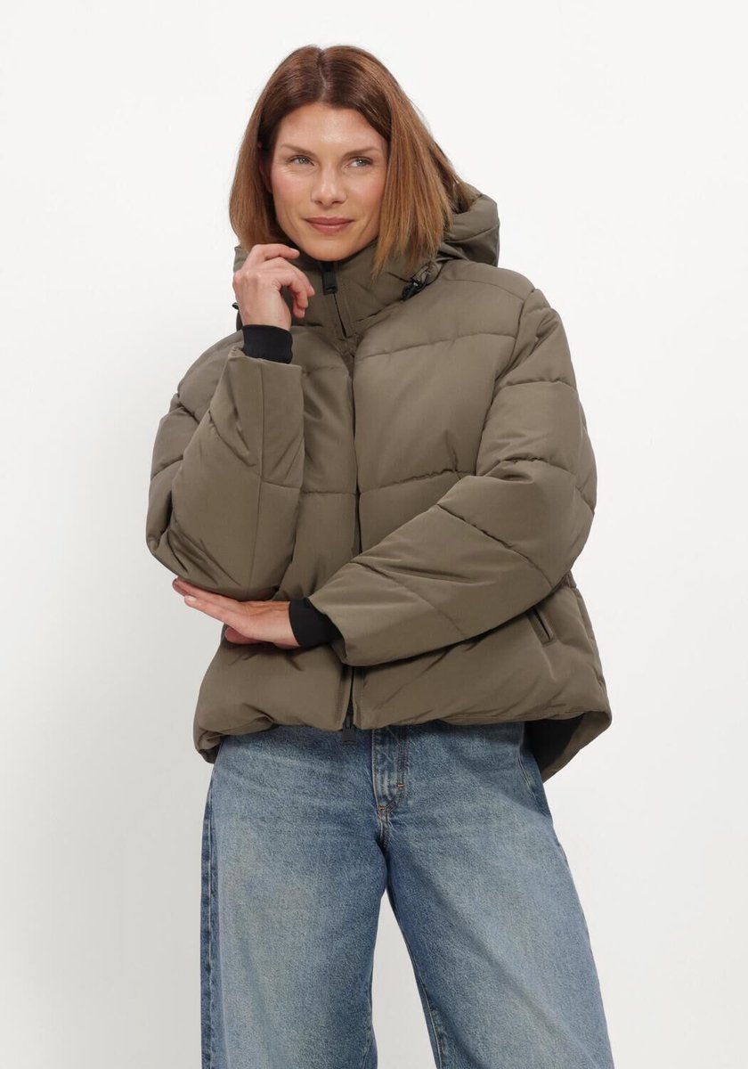 WITHBLACK Wblglorian Puffer Jacket Jassen Dames - Winterjas - Khaki - Maat L