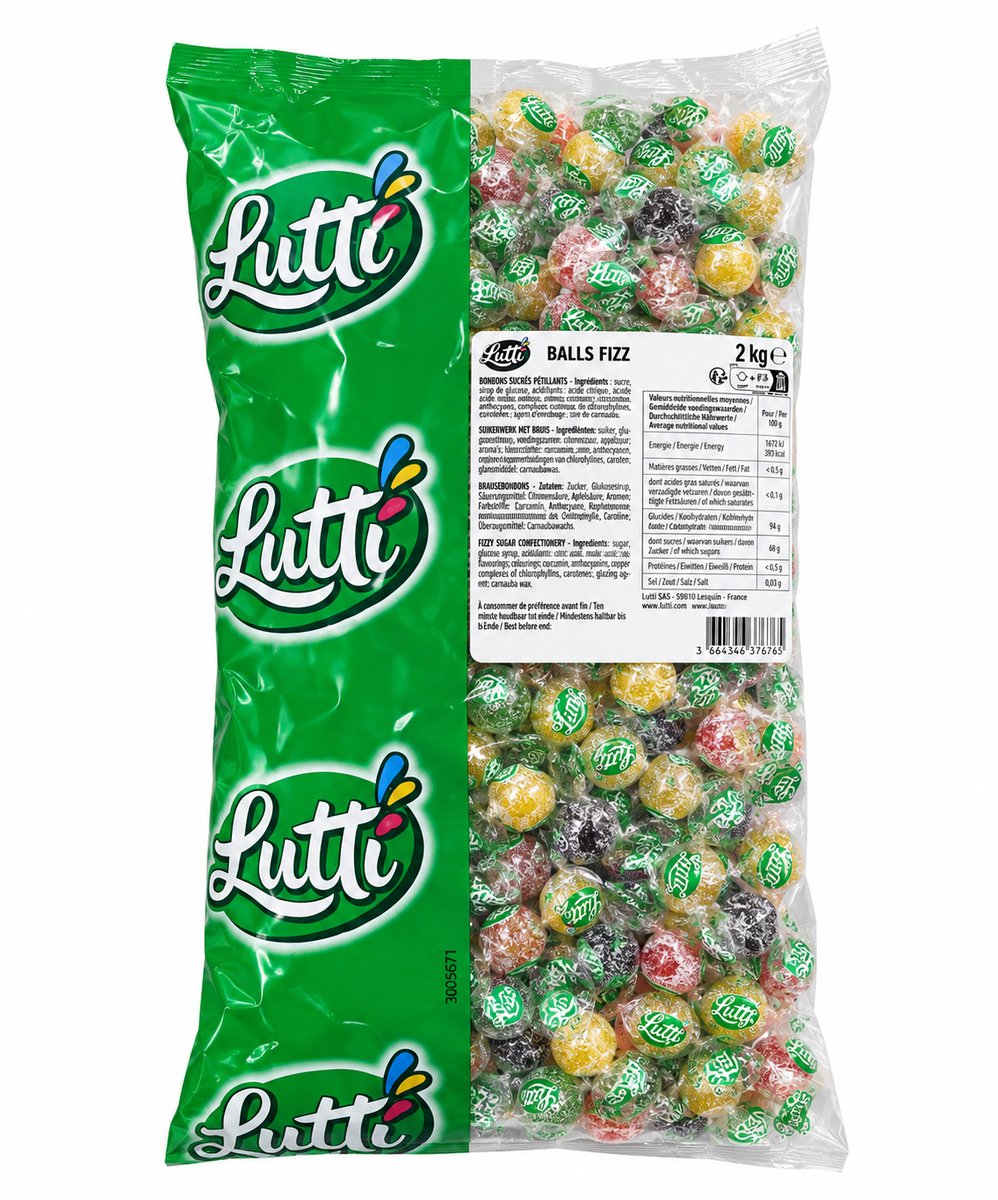 Lutti Balls Fizz Papillote 2kg