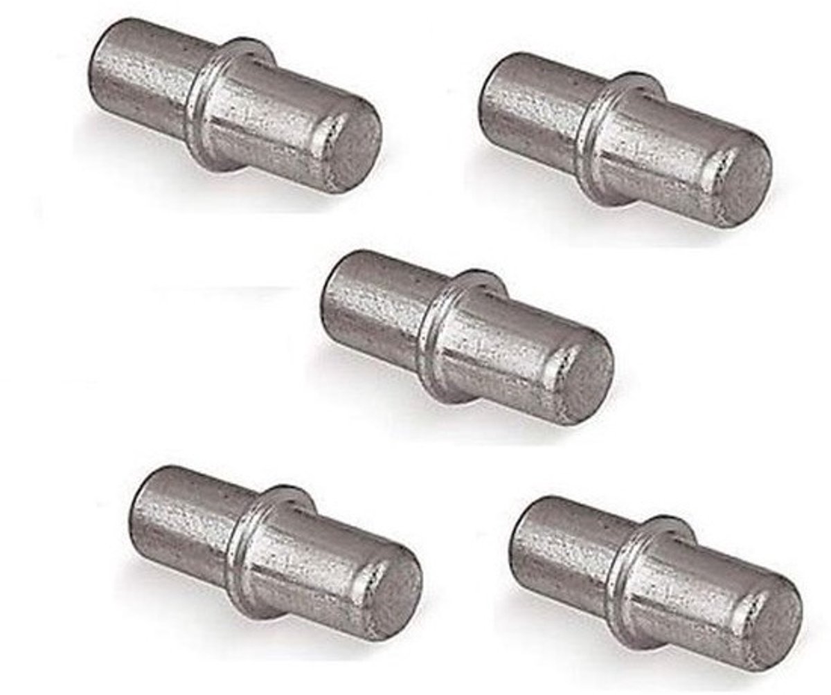 Stalen pinnen - plankdragersteunen - meubelreparatie - gelegeerd staal - 5 mm diameter - nikkel