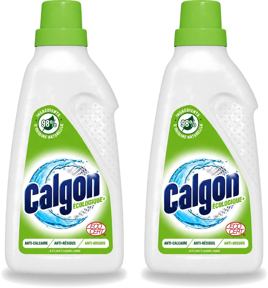 2 x Calgon - Wasmachinereiniger - Gel - Ecologisch - Tegen Kalkaanslag / Wasmiddelresten / Geuren - 750ml - 15 Wasbeurten - Voordeelverpakking - 2 stuks