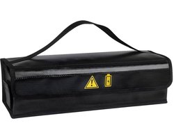 Brandveilige E-bike Accu Tas - 49 x 15 x 15 cm - Vuurvaste & Explosiebestendige Batterij Tas - Voor Veilig Opladen en Opslag van Elektrische Fiets Accu's - Zwart