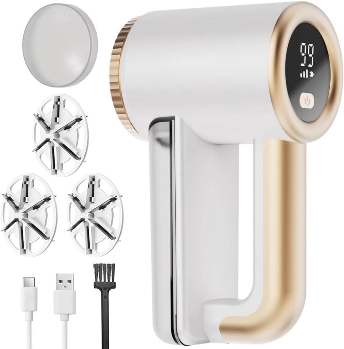 DailySupplies® Pluizenverwijderaar Electrisch - Ontpluizer voor Kleding - Pluizentondeuses-Wit