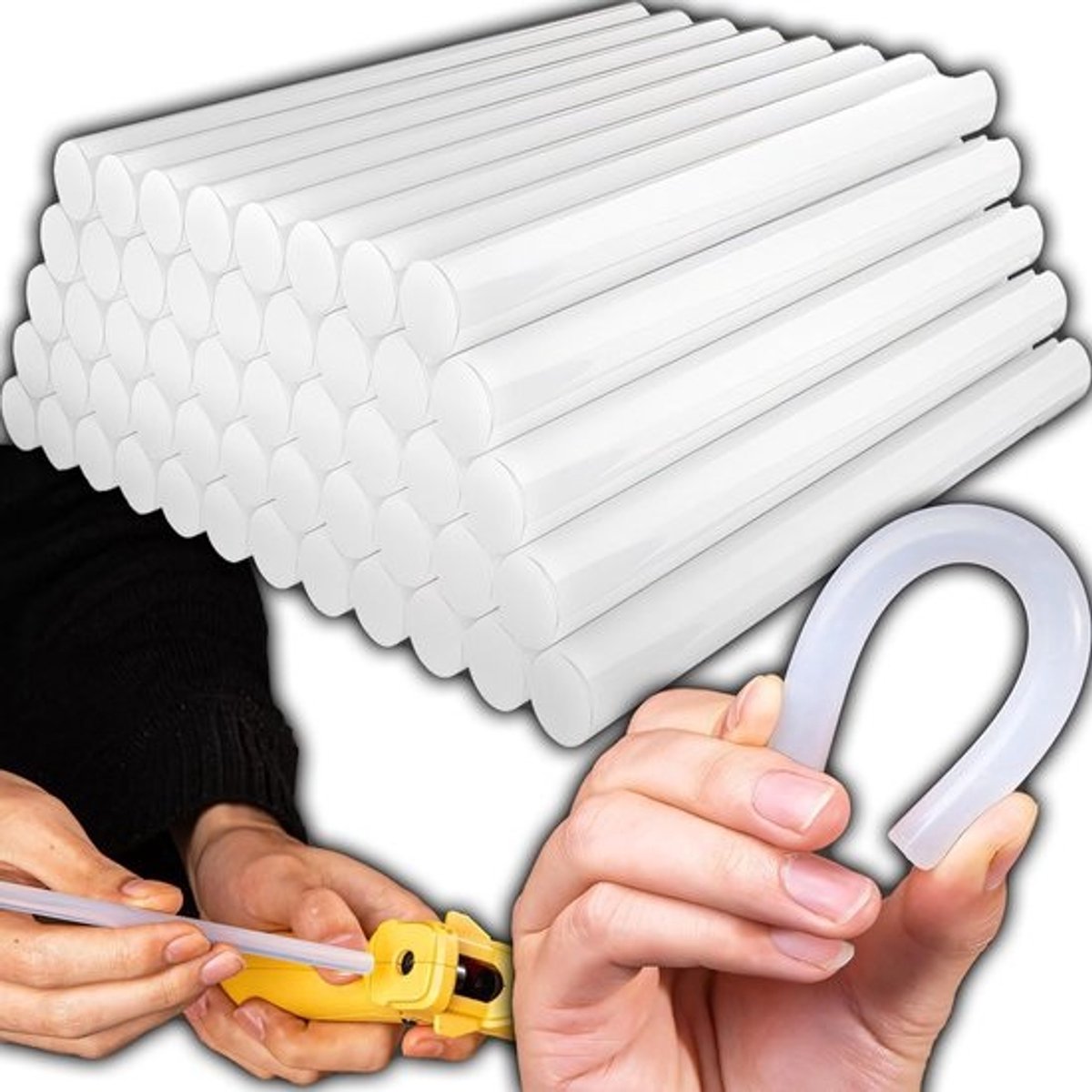 Set lijmsticks - Lijmsticks - Voor doe-het-zelf - Snel uithardend - 11 mm x 250 mm - Transparant