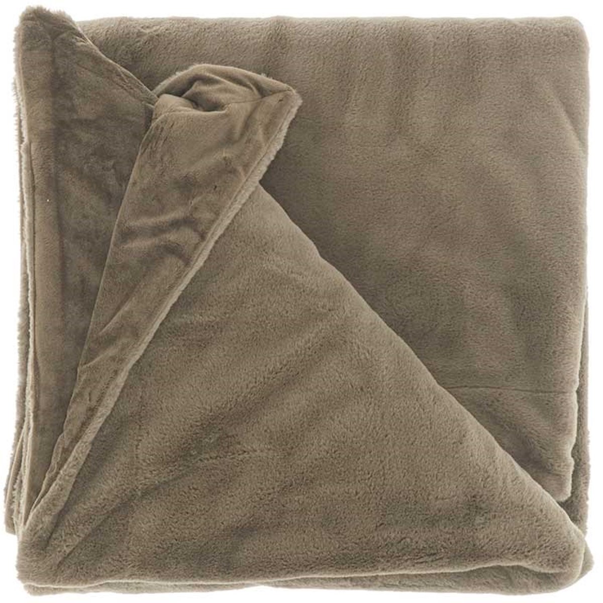 Unique Living Plaid Klaas Taupe -150x200cm