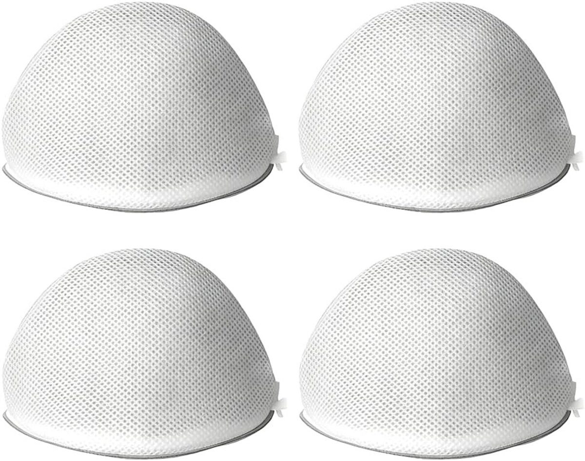 Wasnet voor de wasmachine, 4 stuks, 18 x 19 cm, waszak voor ondergoed en bh's, fijnwaszak, kleine wasnetten voor delicate kleding