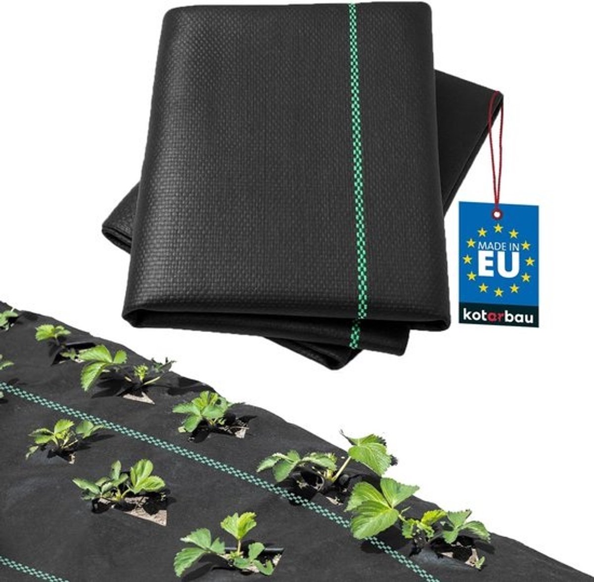 Tuinvlies - Bodemdoek en onkruiddoek - Houdt onkruid vrij - Waterdoorlatend - Scheurvast - 16x5 m - Zwart