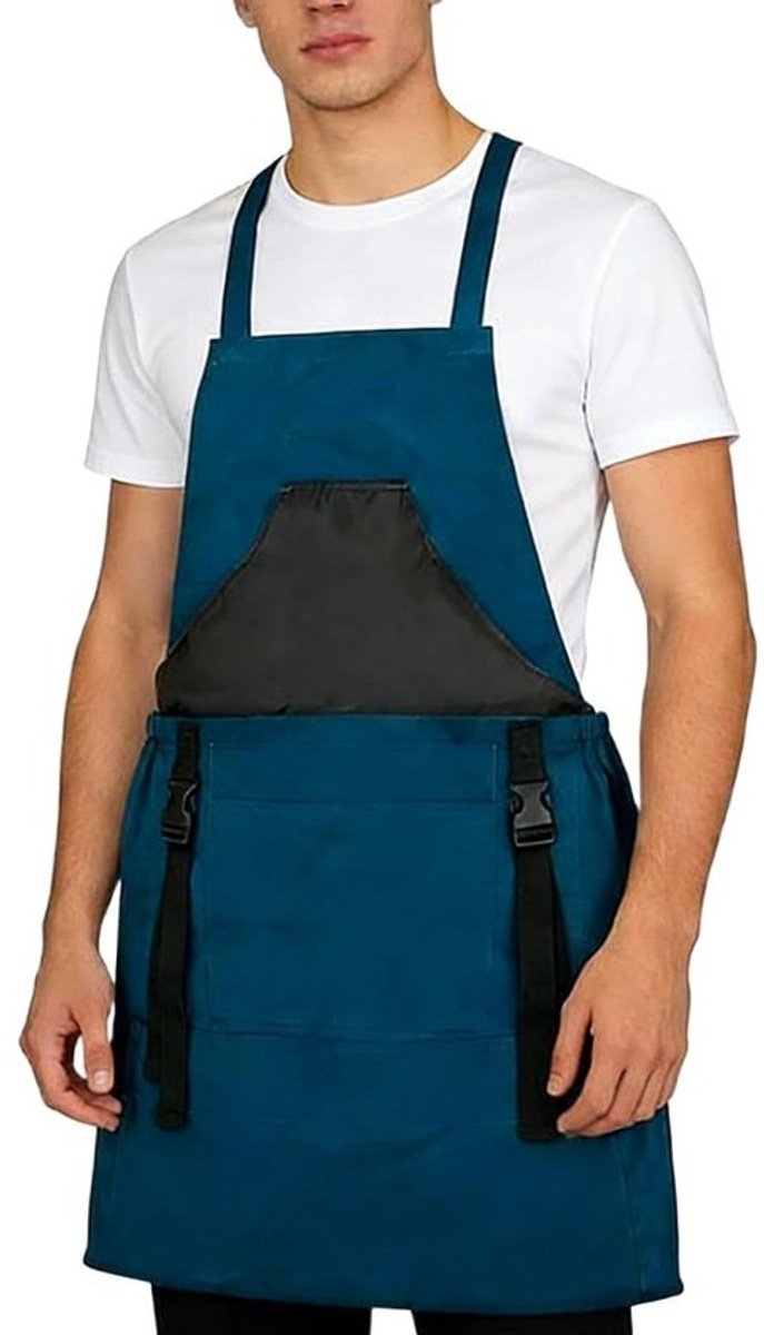 Tuinschort met zakken - Schort voor tuinieren - Voor het organiseren van buitenwerk - Waterdicht polyester - 51.5 x 71.5 cm - Groen