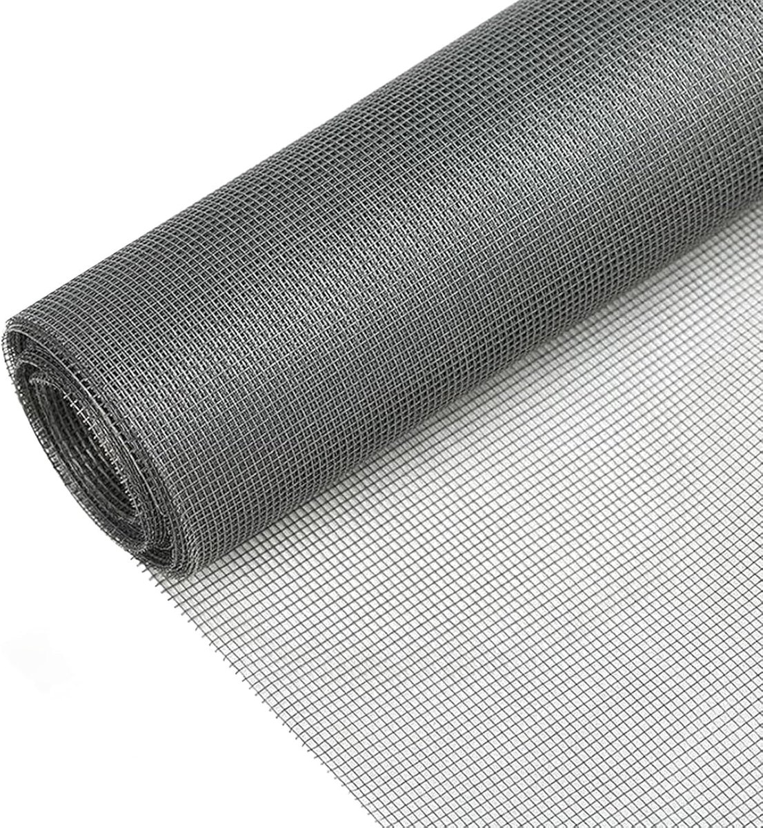 SnelShoppen - Vliegenscherm op Maat, 150 x 300 cm, Vervangende Vliegennetten van Glasvezel, Krassenbestendig, Snijbaar, Kleur Grijs voor Deuren en Ram