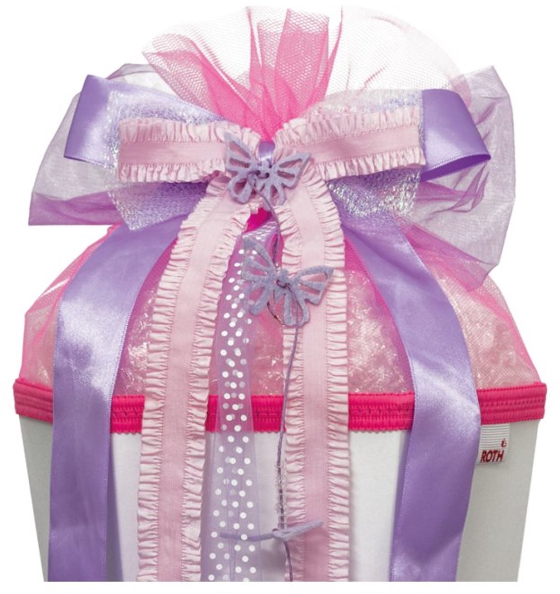 ROTH schoolcone strik Sweet Harmony, roze/paars, 230×500 mm
