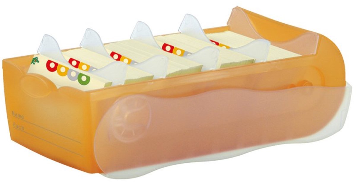 HAN tabbladen A-Z voor leerkaartenbak CROCO, A7 dwars, PVC translucent, 16-delig
