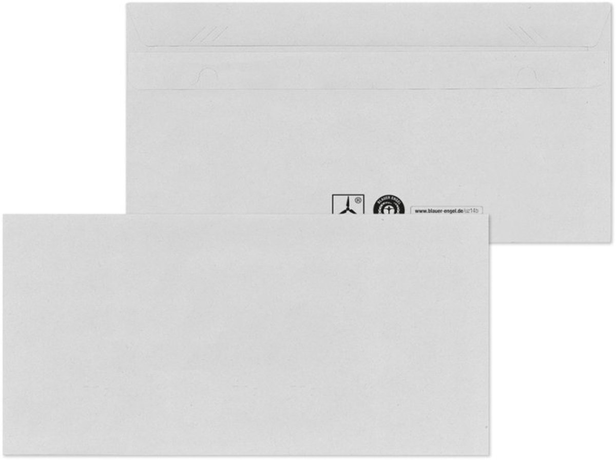 MAILmedia enveloppen DIN lang, zelfklevend, venster links, 1000 stuks