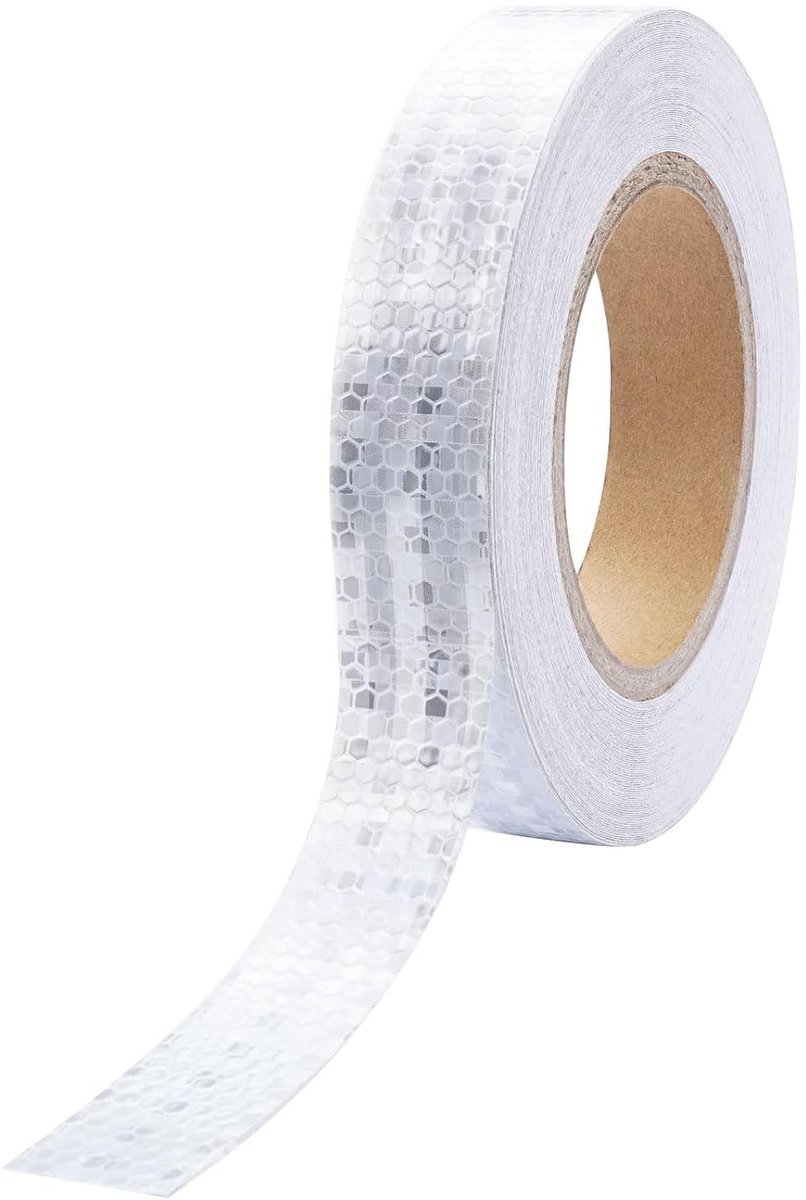 Reflecterende Tape 23m x 2.5cm voor Veiligheid, Markering en Visibiliteit in het Donker