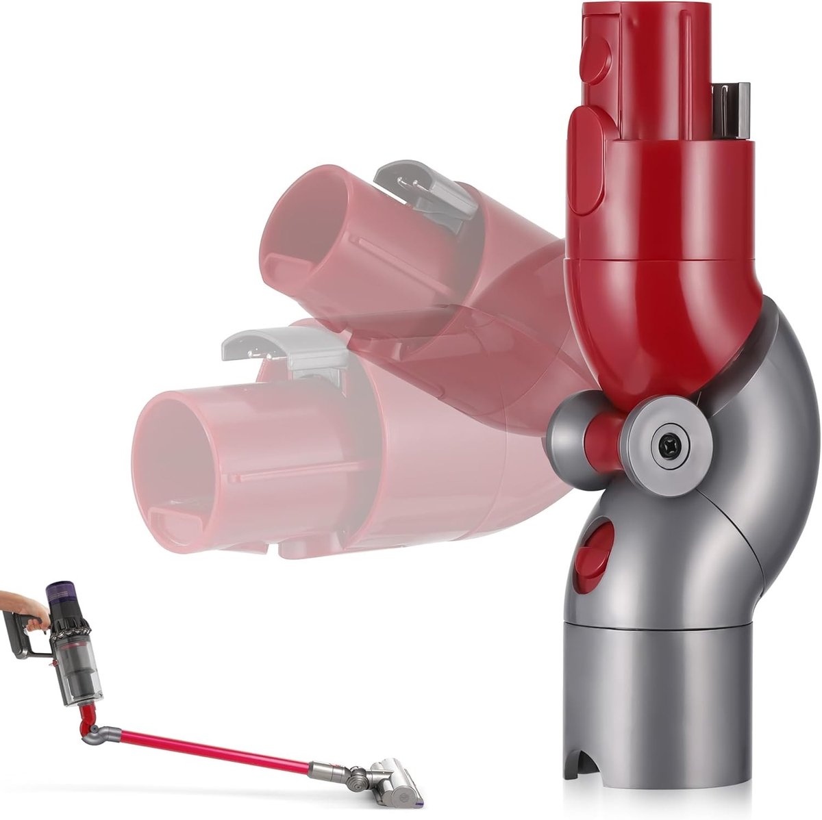Flexibele Adapter voor Dyson Stofzuigers V7, V8, V10, V11, V15 - Onderste Adapter voor Moeilijk Bereikbare Hoeken, Snel Koppelen en Reinigen van Lastige Plaatsen