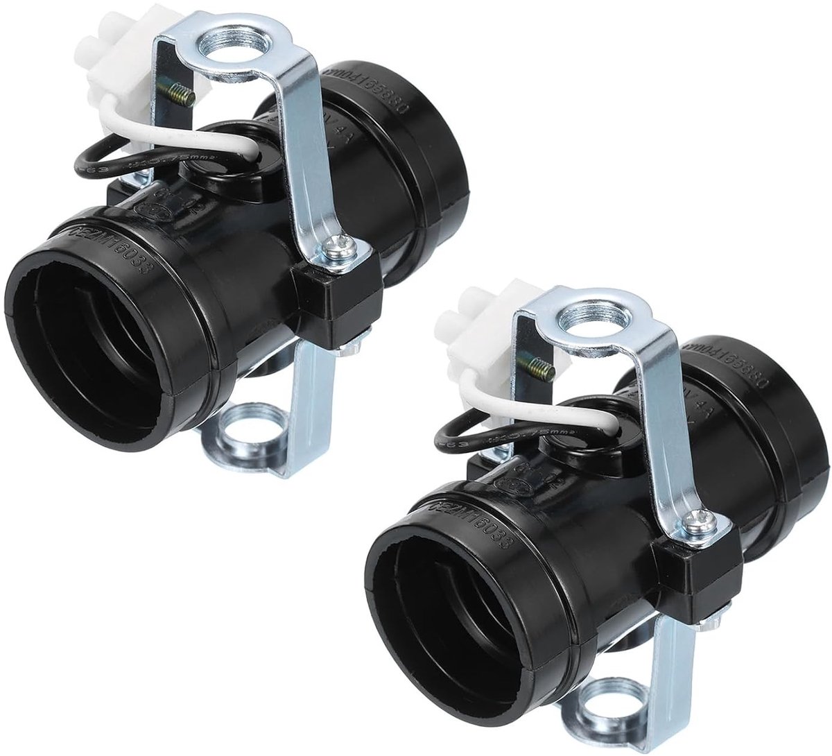 E26/E27 Centrum Fitting met 2 Lampen, Cluster Basis, 2 Stuks Lampenhouder voor E26/E27 Fitting, Zwart en Duurzaam Design