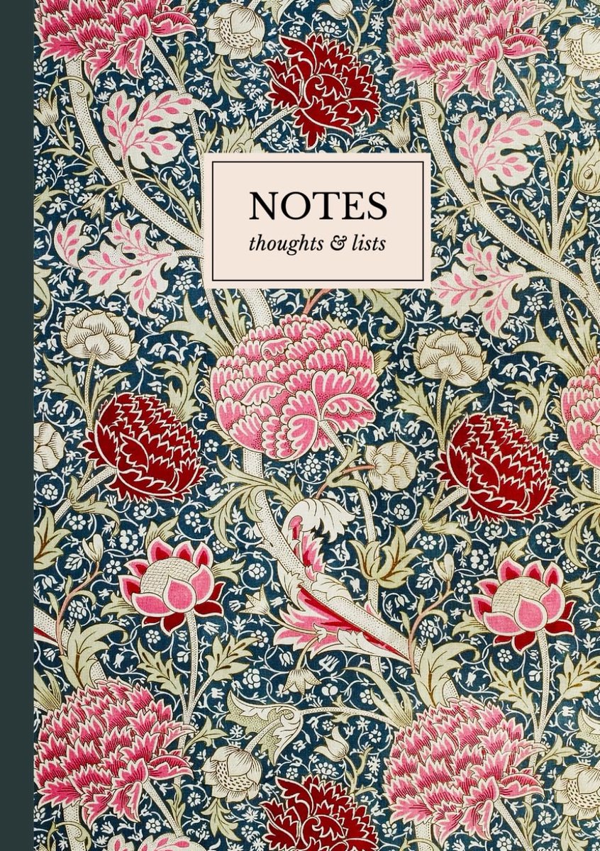 William Morris Cray Pattern Notebook: A5 Lined Notebook - Arts and Crafts Inspired Stationery - ShopVlot