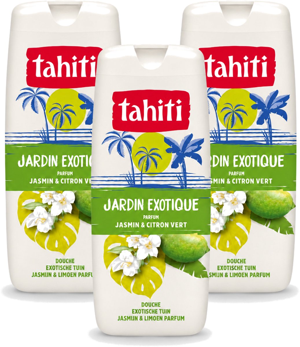 3 x Tahiti – Douchegel – Exotische Tuin Jasmijn & Limoen - 315 ml - Voordeelverpakking - 3 stuks