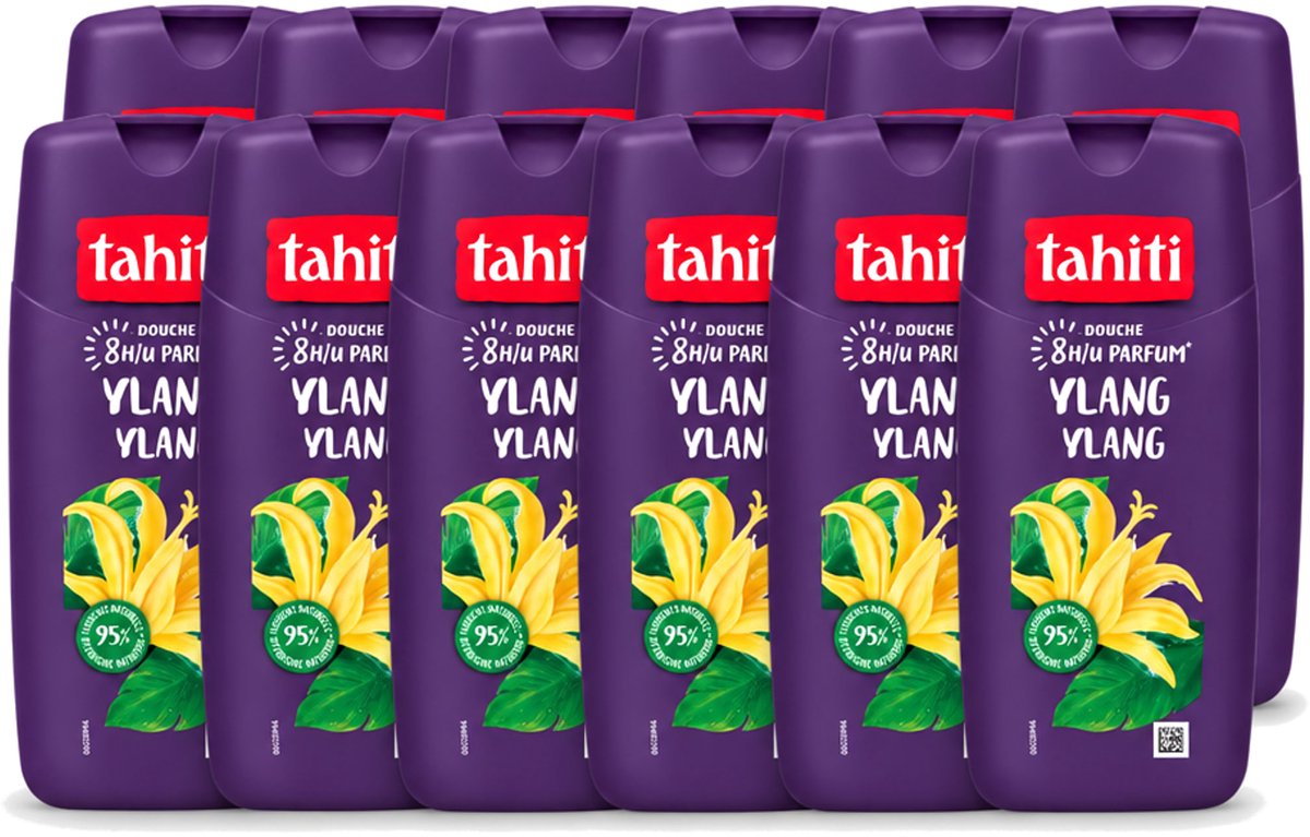 12 x Tahiti – Douchegel – Ylang Ylang - 315 ml - Voordeelverpakking - 12 stuks