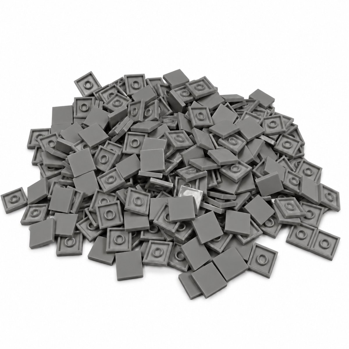 200 Bouwstenen 2x2 tile | Lichtgrijs | Compatibel met Lego Classic | Keuze uit vele kleuren | SmallBricks
