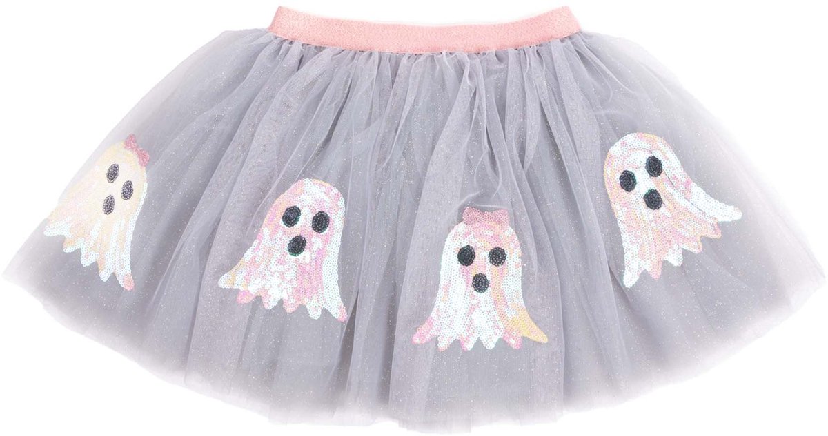 Great Pretenders Verkleedkledij Glam Ghost rok - 4/6 jaar - Grijs - Maat 4-6 jaar